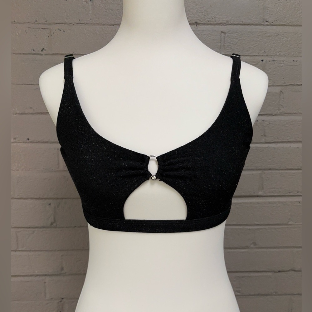 Bebe black shimmer bra top XL ( runs small)